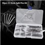 Goupilles Fendues - 90pcs 11 Sortes M1.5 M2 M3 M4 M5 M6 Assortiment de Goupilles Fendues avec étui