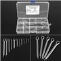Goupilles Fendues - 90pcs 11 Sortes M1.5 M2 M3 M4 M5 M6 Assortiment de Goupilles Fendues avec étui
