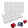 3D Amour Coeur Forme Moules 15 Trous Silicone Moules Coeur Pâtisserie Confection Bonbons Moule Cake Pop Moulds Moules à Dessert 