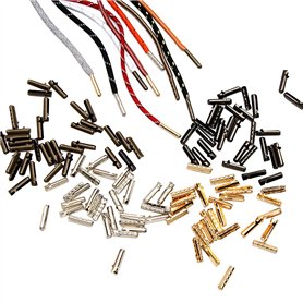 JIHUOO 100 Pièces Multicolore Bouts en Métal de Lacet pour Chaussures Pointe de Lacet