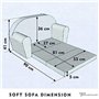 Mini canapé pour Enfant - Fauteuil Convertible lit avec Fonction de Sommeil - Sofa pour Chambre d'enfant - Chaise Longue Convert