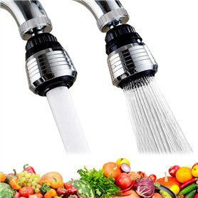 KBNIAN 2 Pièces Embout Robinet Cuisine Aérateur de Robinet 360°Pivotant Tête de Robinet de Cuisine 2 Modes Mousseur de Robinet d