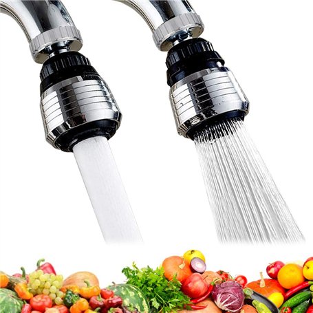 KBNIAN 2 Pièces Embout Robinet Cuisine Aérateur de Robinet 360°Pivotant Tête de Robinet de Cuisine 2 Modes Mousseur de Robinet d