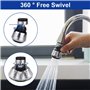 KBNIAN 2 Pièces Embout Robinet Cuisine Aérateur de Robinet 360°Pivotant Tête de Robinet de Cuisine 2 Modes Mousseur de Robinet d