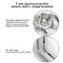 KBNIAN 20 Pcs Équerre de Fixation Renforcée Double-Trou Équerre de L en Acier Galvanisé avec 40 Pcs Vis de 6mm Équerres d’Assemb
