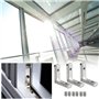 KBNIAN 20 Pcs Équerre de Fixation Renforcée Double-Trou Équerre de L en Acier Galvanisé avec 40 Pcs Vis de 6mm Équerres d’Assemb