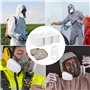 MeoZynxadril 6001 Rechange Filtres, Protection Respiratoire Réutilisable Kit, 60 Cotons Filtrants, 2 Couvercles et 2 Cartouches 