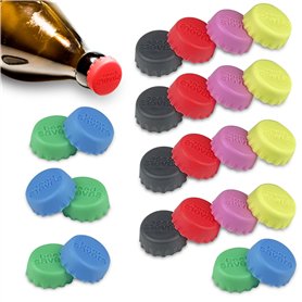 Firschoie Lot de 24 Bouchons de bouteille Silicone de couleur