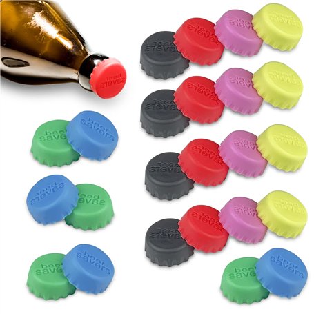 Firschoie Lot de 24 Bouchons de bouteille Silicone de couleur