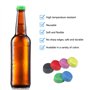 Firschoie Lot de 24 Bouchons de bouteille Silicone de couleur, Bouchon de bouteille de bière réutilisable, Bouchons de fermeture