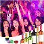 Firschoie Lot de 24 Bouchons de bouteille Silicone de couleur, Bouchon de bouteille de bière réutilisable, Bouchons de fermeture