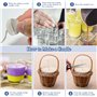 Xpieoyrm 2 Rouleaux Mèche de Bougie Coton, Kit de Mèches pour Bougies, avec 122m de mèche tressée, 100 pastilles adhésives, 200 