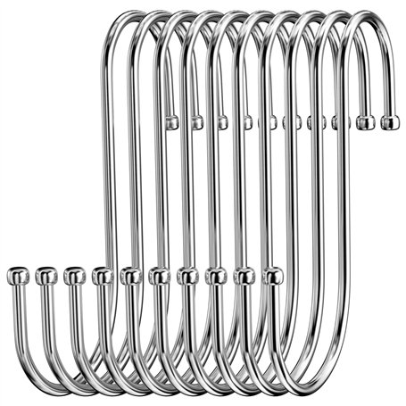 Firschoie Lot de 10 Crochet S Acier Inoxydable