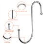 Firschoie Lot de 10 Crochet S Acier Inoxydable, Crochet en S Crochet en métal robuste crochet double pour suspendre tasses, vête