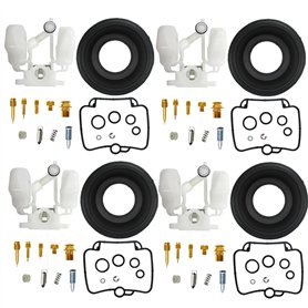 BenTsD Compatible avec le kit de réparation de carburateur 4-Pack avec flotteurs à diaphragme utilisé sur Suzuki GSXR1100 GSXR75