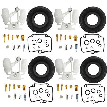 BenTsD Compatible avec le kit de réparation de carburateur 4-Pack avec flotteurs à diaphragme utilisé sur Suzuki GSXR1100 GSXR75