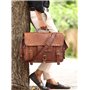 ALASKA EXPORTS Honey - Sac en Cuir pour Ordinateur Portable - Messenger en Cuir pour Homme et Femme - Mallette pour Homme - Saco