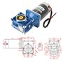 Moteur de CC de 24V, vitesse de réduction du moteur 120W 5D120GN-RV30 de moteur d'engrenage à vis sans fin de 1800RPM ajustable 