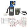 Moteur à Courant Alternatif 220V, Moteur réducteur de Vitesse 90W 1400 TR/Min Moteur à vis sans Fin 5MW CW/CCW 5M90GN-C RV30 ave