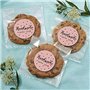 Autocollants "Handmade with Love", autocollant auto-adhésif de feuille d'or rose pour le paquet de décoration de cadeau de cuiss