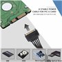 Câble adaptateur répartiteur d'alimentation SATA en Y 15 broches SATA mâle vers double femelle pour disque dur HDD SSD 22 cm