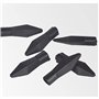 ANCLLO 12 pièces en caoutchouc souple pratique tir à l'arc pointe de flèche colle sur cible flèche pointes pour tir à l'arc