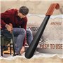 NINEMAX Chausse Pied Long Metal 42cm,Solide Chausse-Pieds avec PoignéE en Cuir,Convient à Tous Les Types de Chaussures