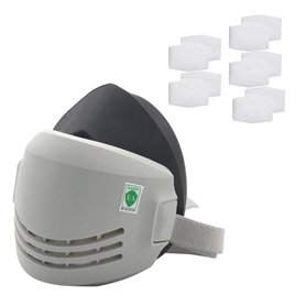 Masque Industriel de sécurité pour Masque de Protection respiratoire Anti-poussière de Peinture Chimique réutilisable (Masque An