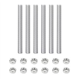 Lot de 6 tiges filetées M8 x 100 mm
