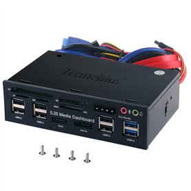 Tccmebius TCC-QL5E 5.25 Pouces PC Multifonction Tableau de Bord Médias Panneau Avant
