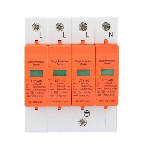Remplacement de Dispositif de parafoudre triphasé à Quatre Fils de Basse Tension 420v 40 KA du Protecteur de surtension Domestiq