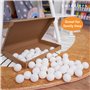 THE TWIDDLERS 50 Balles de Ping-Pong Blanches pour Beer Pong, Jeux, Tennis de Table, Jeux à Boire & Fêtes - 40mm - Solides, Robu
