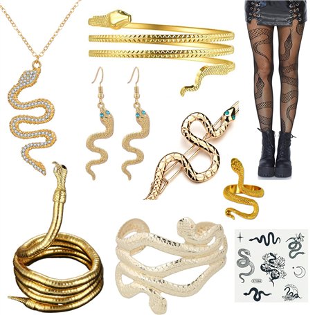 XHBTS Lot de 10 bijoux serpent - Bracelet