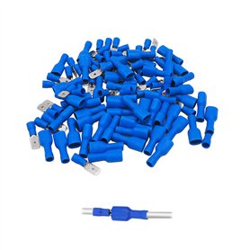 Connecteur à Sertir Électrique Set Connecteur à Sertir en PVC Isolé Cosse Electrique Plate 6.3 mm Cosses Electriques Plates Mâle