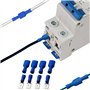 Connecteur à Sertir Électrique Set Connecteur à Sertir en PVC Isolé Cosse Electrique Plate 6.3 mm Cosses Electriques Plates Mâle