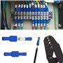 Connecteur à Sertir Électrique Set Connecteur à Sertir en PVC Isolé Cosse Electrique Plate 6.3 mm Cosses Electriques Plates Mâle