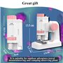 AiNinXun Microscope portable de poche pour enfants, garçons et filles, cadeau scientifique, microscope monoculaire 200x avec lum