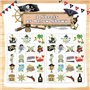 38Pcs Brillent dans Le Noir Faux Tatouage pour Pinata Anniversaire Jouet Enfant Cadeau Garcon De