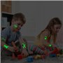 Leesgel Tatouage Enfant Garcon, 145pcs Brillent dans Le Noir Tatouage Ephemere Enfant Animal/Pirate/Voiture/Espace/Requin，Petit 
