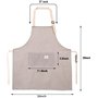 Chef Tabliers Femme Réglable avec Poches Anti Tâches Tablier Homme en lin et coton pour