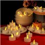 YIWER Lot de 50 bougies LED Bougies CR2032 piles Bougies Unscented Bougie chauffe-plat sans flamme claire vacillante 100 + heure