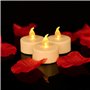 YIWER Lot de 50 bougies LED Bougies CR2032 piles Bougies Unscented Bougie chauffe-plat sans flamme claire vacillante 100 + heure