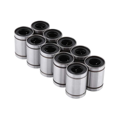 DollaTek 10Pcs LM6UU 6x12x19mm Joint de Caoutchouc côté Double roulement à Billes de Mouvement linéaire