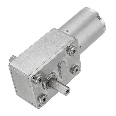 DollaTek JGY-370 DC 12V 150RPM Motoréducteur à vis sans fin à double arbre Motoréducteur réducteur autobloquant