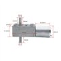 DollaTek JGY-370 DC 12V 150RPM Motoréducteur à vis sans fin à double arbre Motoréducteur réducteur autobloquant