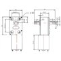 DollaTek JGY-370 DC 12V 150RPM Motoréducteur à vis sans fin à double arbre Motoréducteur réducteur autobloquant