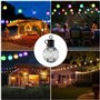 CheDux Guirlande Lumineuse Extérieure, 7.5M RGB LED Guinguette Exterieur Dimmable Avec 20 G40 Ampoules, Télécommande et Contrôle