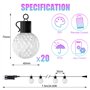 CheDux Guirlande Lumineuse Extérieure, 7.5M RGB LED Guinguette Exterieur Dimmable Avec 20 G40 Ampoules, Télécommande et Contrôle