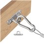 ViLiyDuo 16 Pièces Plaque à oeil en acier inoxydable M5, Crochets de Fixation pour Montage Mural Crochets de Serrage en Métal po
