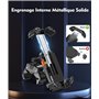 EOIWUY Support Telephone Velo, Installation Rapide Support Telephone Moto Bras Serrage Acier Amélioré Inoxydable & Verrouillage 